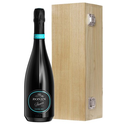 Zonin Prosecco Cuvee DOC 1821 in Luxury Oak Box